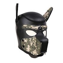 Neoprene Puppy Hood Camo Full Face Mask Cosplay Costume Dog Head Masks (Camo) null, 1