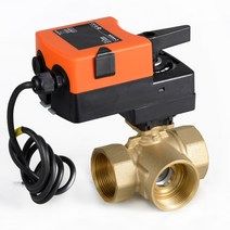 벨브 11/4 ''혼합 밸브 ac/dc 24v 조절 0-10V 32mm 3 방향 T 유형 유량 제어용, 01 0-10V