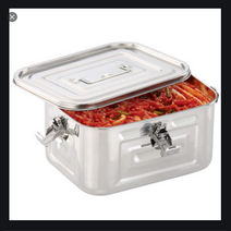 SS1811 키친플라워 스텐 사각 김치통-소, 1개