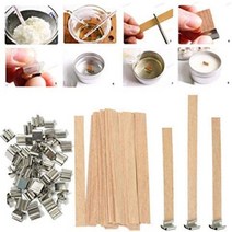 캔들심지 양초 나무 세트 나무 촛불 Wicks 30Pcs 철 스탠드 간장 Parffin Beewax 윅 캔들 코어 환경 친화적, 07 18x95mm  30Pcs