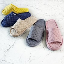 삼중 쿠션 면실내화 3중 3겹 거실 어린이집 유치원 파스텔 단색 남성 여성 퀼트실내화, [모던]여성_핑크