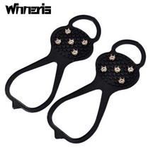위너리스 도시형 빙판길 등산 미끄럼방지 아이젠, 블랙 1세트