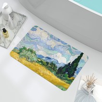 반고흐 명화 화장실 욕실 규조토 발매트 세척 가능, AE_39x60cm