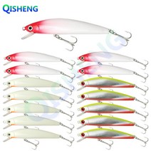 [QISHENG] 플로팅 미노우 하드베이트 배스미노우 루어낚시 쏘가리 서스펜딩 15개입/세트, 혼합 색상A, BJ-6.9g