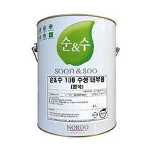 노루페인트 순앤수 100 내부용 페인트 친환경 벽지 사무실 스튜디오 4L, 아이보리/베이지 1012F