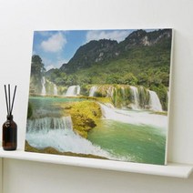 바보사랑 캔버스액자53x45.5 폭포가보이는풍경.꾸밈