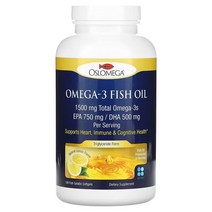 오슬로메가 노르웨이 오메가3 피쉬오일 1500mg 180정, 1개, 기본