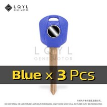 오토바이키 오토바이열쇠 공키 3Pcs 빈 키 오토바이 교체 Uncut 혼다 CB600 CB800 CB1300 CBR600RR CBR893 CBR929 CBR1000RR CBR100, 3 PCS Blue, 3 PCS Blue