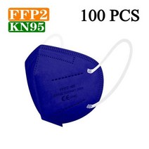 Kn95 15 색 FFP2 마스크 KN95 5 레이어 성인 블랙 패브릭 마스크 마스카라 보호 FPP2 입 얼굴 마스크 필터 마스크, YC95 navy 100