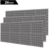 방음부스 방음 방음단열 방음재Geepro-300x300x50mm 방음 패널 스튜디오 어쿠스틱 폼 사운드 트리트먼트 룸, 08 24pc Gray_01 30x30x5cm