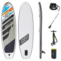 독일 공기팽창식 서핑보드 Bestway 스텐드 업 패들 65342 WHITE CAP SET 회색 흰색