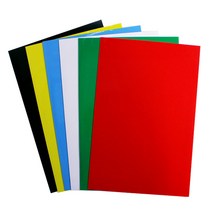 화신 칼라 고무 자석판 200x300x0.8T 빨강, 10개