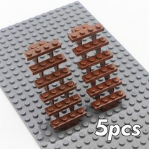 산업용 사다리 도시 친구 집 MOC 부품 울타리 계단 사다리 게이트 빌딩 블록 도어 창 인물 성 정원 벽돌 장, 20 brown stairs