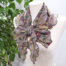 메리앤유 줄기꽃 나염이 예쁜 꼬불이 롱스카프