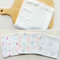 [무루땅콩기저귀] [무루]출산준비 손수건 세트, 캐릭터손수건:하늘코끼리, 캐릭터손수건:하늘코끼리