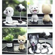 흔들흔들 기분좋아지는 강아지 버블헤드 피규어 옵션택일, 포메라니안(화이트)