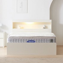슬립스토아 밀키 LED조명 깊은 수납 침대+베네스 독립쿠션 9존40T 매트리스 SS/Q