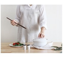 강남콩 앞치마 린넨 모던 앞치마 심플 예쁜 루즈 롱 앞치마 베이직 모던 내추럴 면 X형 공방 앞치마 깔끔 편한 깔끔 스타일 어린이집 보육교사 쿠킹 카페 주방 새댁 앞치마