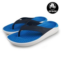크록스 크록스 라이트라이드 플립 남자 여성 쪼리 슬리퍼 샌들 네이비 205182-462