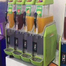 슬러시기계 슬러시 만드는 기계 12 * 4L 탱크 눈 냉동 음료 스무디 메이커, 01 green, 110V