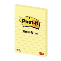 3M 포스트-잇® 노트 660-50 (노랑 102x152mm), 단품