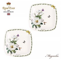 본차이나 목련 그릇 모음 / 그릇 접시 면기 찬기, 정사각접시 중 2p