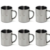 [Y+1] 키친아트 캠핑 이중스텐컵 300ml - 6p세트