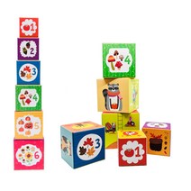 엄지교육 교구 상자 쌓기 놀이 장난감 탑쌓기 상자쌓기 종이탑쌓기 블록 쌓기놀이 아기 상자 쌓기 숫자세기 교구 수세기 숫자공부 일러스트