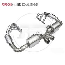 호환용 HMD 배기 어셈블리 파이프 포르쉐 911 991.1 GT3 전자 밸브 머플러, 2.Exhaust Manifold