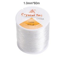 보석 재료 & 부속품 0.5-1.0mm 탄성 코드 구슬 스레드 스트레치 문자열 섬유 공예 라인 쥬얼리 만들기 DIY 씨앗 비즈 포니 팔찌, [05] 1mm-60M Clear