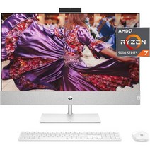 HP Pavilion 27” 올인원 데스크탑 AMD Ryzen 7 5700U 16 GB RAM 256 SSD & 1 TB 하드드라이브 Full HD 터치스크린 윈도우 11, Desktop