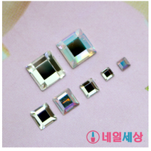 정품 스와로브스키 2400 스퀘어 6mm/4mm/3mm/2mm, 크리스탈AB, 4mm