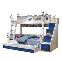 초등 벙커침대 어린이 주니어 2층 사다리형 공간활용 원목, 1200mm X 1900mm, 더 많은 조합, 이층침대+책장