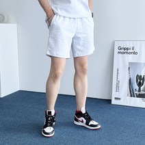 데일트 남자 밴딩 스판 트레이닝복 4부 반바지