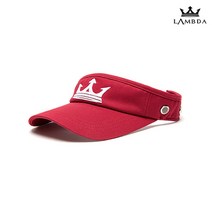 람다 썬캡 여성썬캡 썬바이저 필드모자 골프모자, 레드화이트
