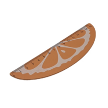 과일 모양 자 오렌지 15cm 나무자 디자인 문구