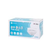 퓨어네이처 국산 덴탈마스크, 화이트 대형*50매입*4개