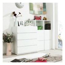 [아르스노바] 시스템 서랍장(화이트_4단 800타입), 타입:시스템 서랍장(화이트_4단 800타입)