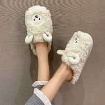 뽀글이 양털실내화 사무실 임산부 보온 룸슈즈 층간소음 커플 방한슬리퍼