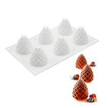 [바잉컴_해외직구] 입체3D 솔방울 디저트 양갱 푸딩 젤리 초콜렛 무스케익 실리콘몰드 (6구)