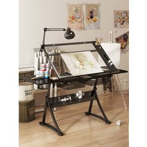 그림책상 드로잉 테이블 미술 작업대 각도조절 이젤 화판 도면거치대