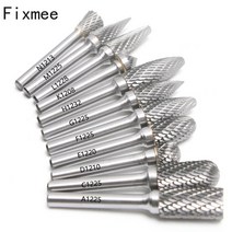 로터리바 밀링 커터 금속 6mm 생크 12mm 직경 다이 그라인더 비트 텅스텐 카바이드, c1225