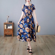 노이디제이 여성 플라워 밴딩 오프 숄더 롱 원피스 AIM9058