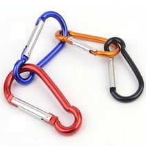 다용도 비너 캠핑 등산 여행 소품 텐트 고리 세트 4P