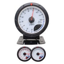 유면계 유량계 60mm 자동차 미터 부스트 수온 오일 온도 압력 타코미터 볼트 공기 연료 배기 가스 RPM 화, 09 Exhaust Gas Gauge