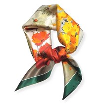 PoeticEHome 순수 멀베리 실크 스퀘어 스카프 68.6cm x 여성용 네커치프 헤드스카프 선물 포장 J1 - 라벤더 헤이즈545576