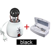 건열멸균기 고압멸균소독기 공간살균기 멸균기 미용실 적외선 소독기 고출력 살균기 매니큐어 고온 지능형 소독 컵 건조 열 미용 가위 도구 100W, 7.Black set