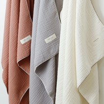 바미블랑 봉봉 블랭킷 유아 신생아 아기 3중 요루거즈 바이오워싱 유모차 가리개, 브릭핑크