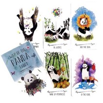 타로 카드 네온 문 데크포켓 사이즈 운명 점술 보드 게임 및 다양한 옵션 턱 박스 포함, Way of The Panda