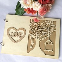 웨딩 방명록 게스트북 결혼식 웨딩 게스트 북 사인 20 페이지 나무 서명 북 부인과 Mr 사진 프레임 장, 04 4_01 기타